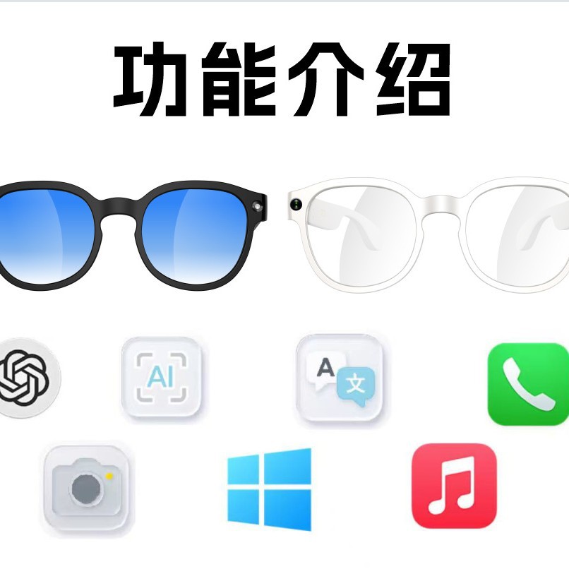 AI翻译AiMB-S1同声传译语音助手AI识图震撼音质高清录制智能眼镜